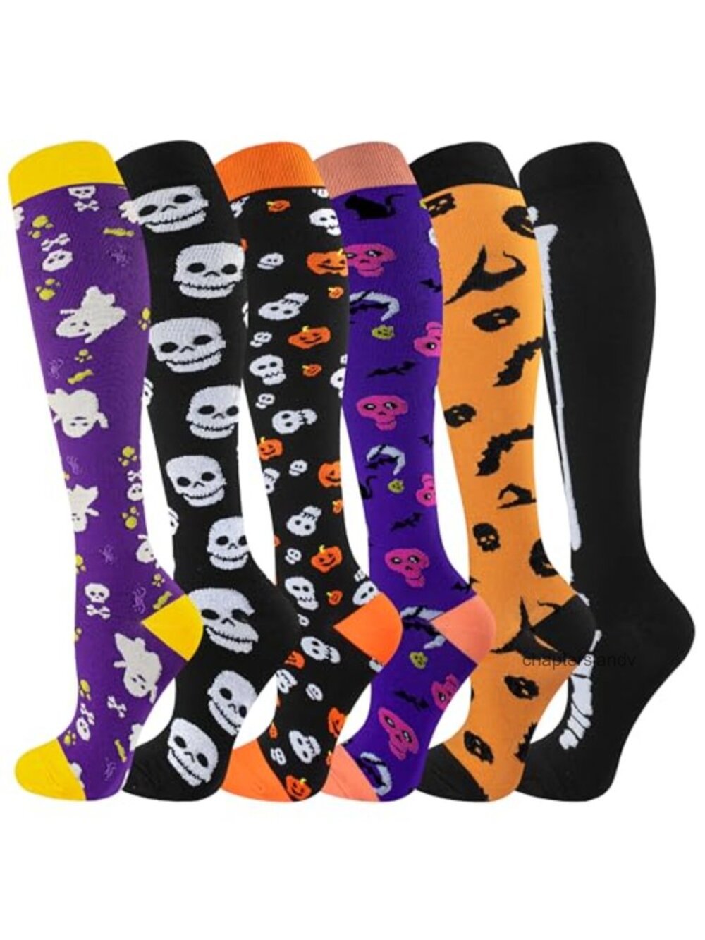 Compression Socks 20-30 mmHg Knee High Nylon Running Nurse Travel